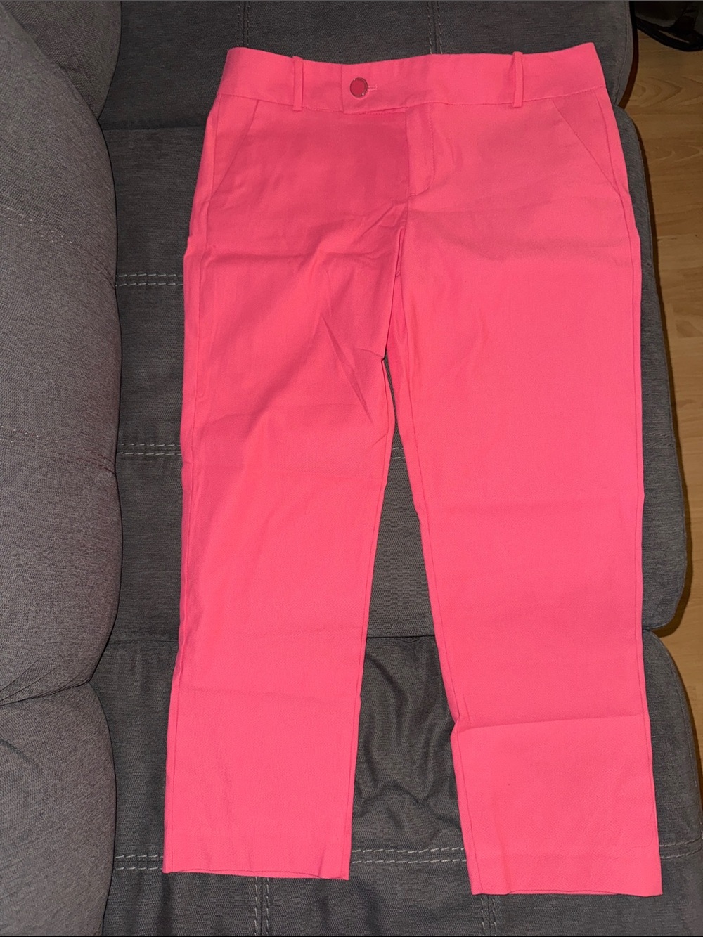 Calvin Klein Bright Pink Tailored Cropped Dress Pants